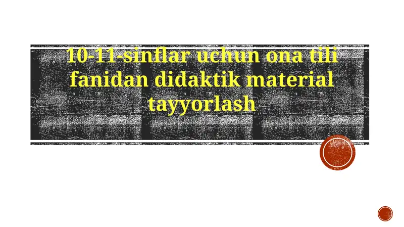 10-11-sinflar uchun ona tili darsliklarining o'ziga xos xususiyatlari