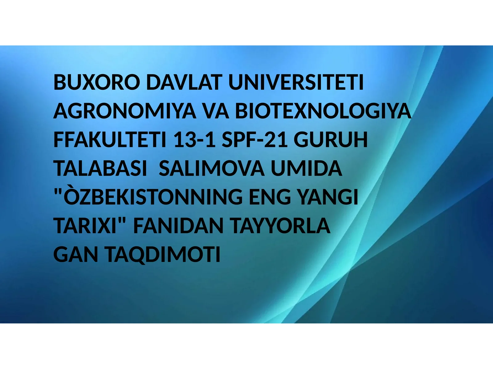 ÒZBEKISTON RESPUBLIKASIDA OMMAVIY AXBOROT VOSITALARINING FAOLIYATI(ÒZGARISH VA MUOMMOLARI