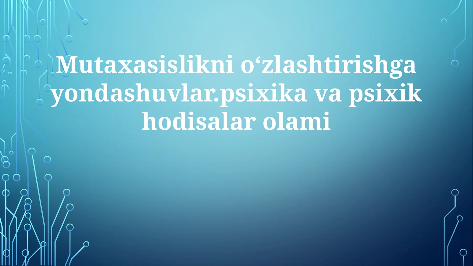 Psixik hodisalar ro'olami