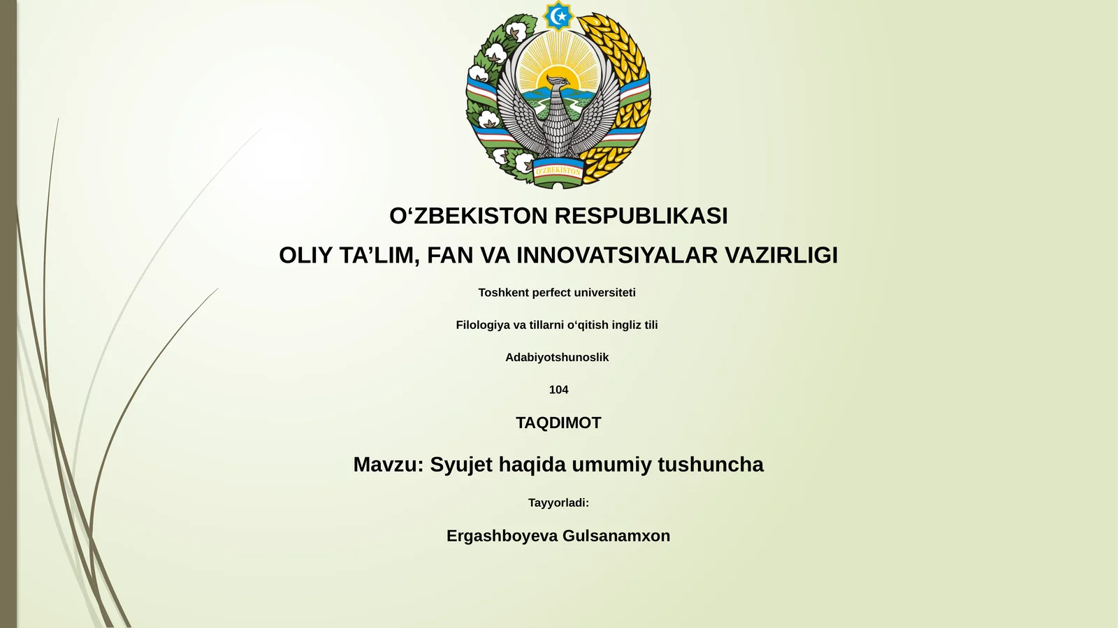 Syujet haqida umumiy tushuncha