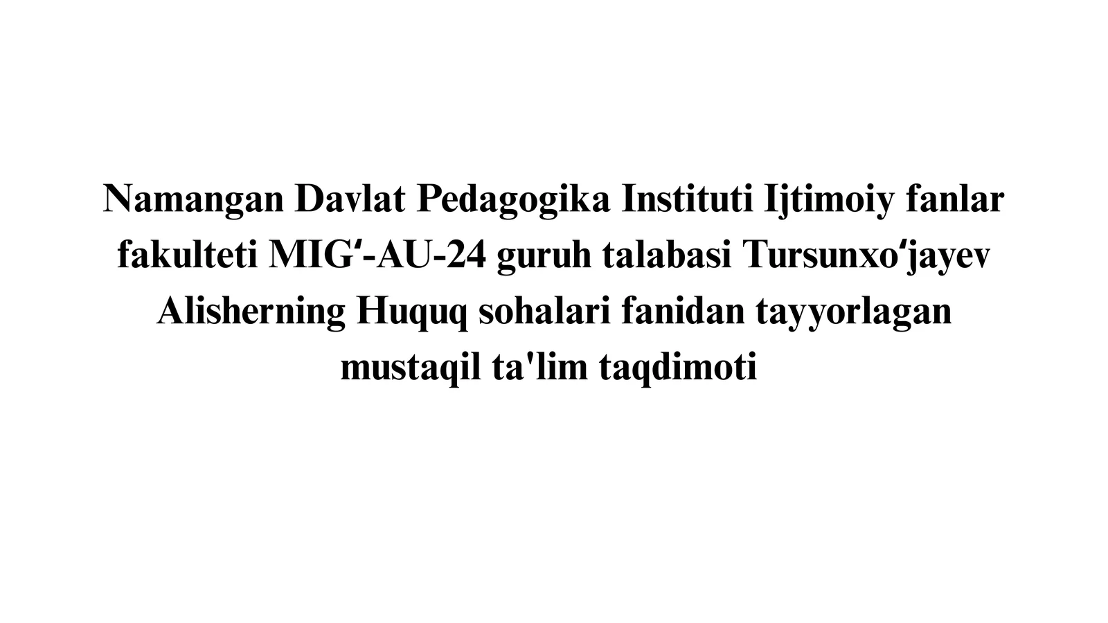 Ma'muriy huquqbuzarliklar boʻyicha ish yuritishda qatnashuvchi shaxslar