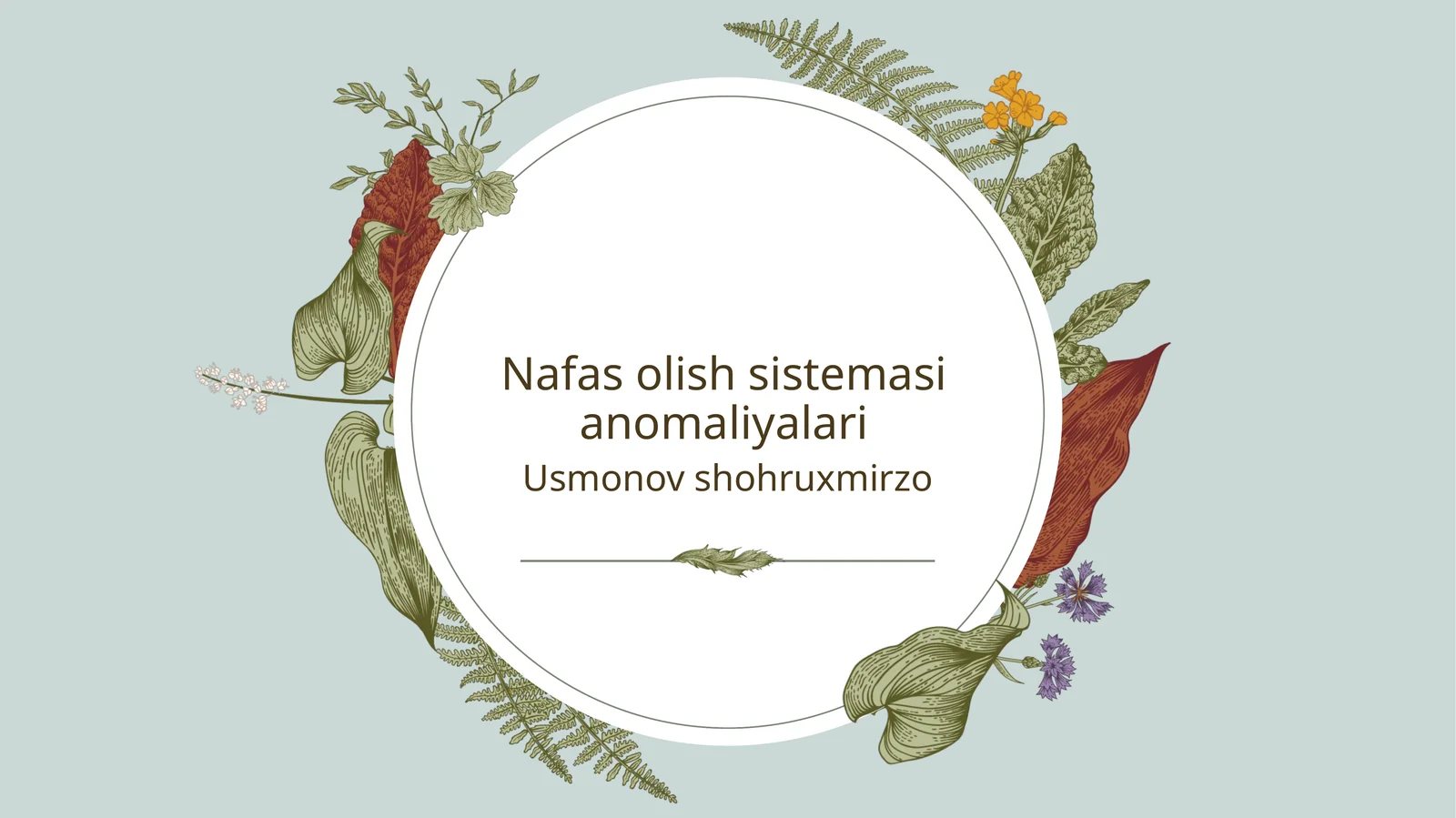 Nafas olish sistemasi anomaliyalari