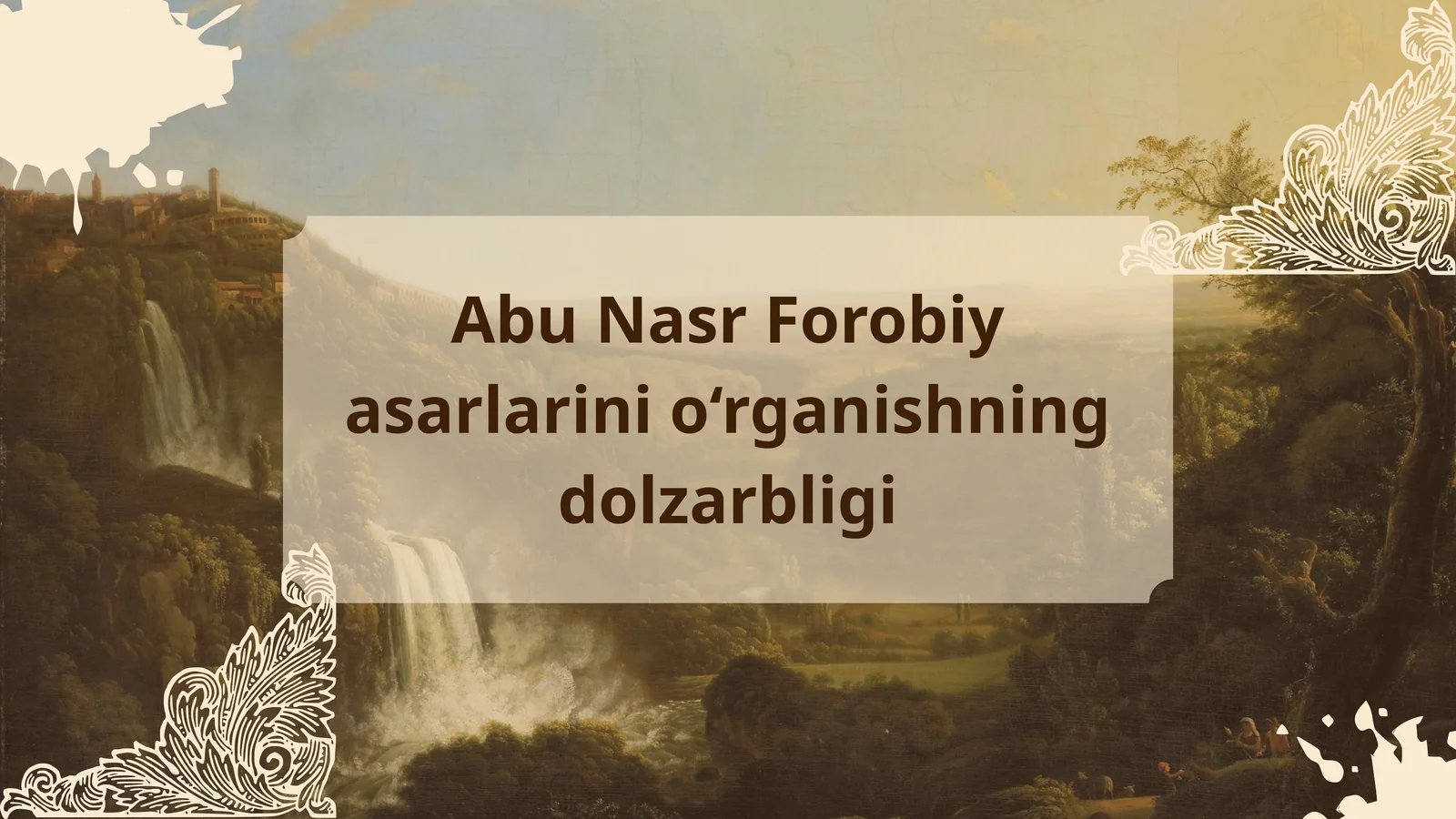 Farobiy haqida kichik taqdimot