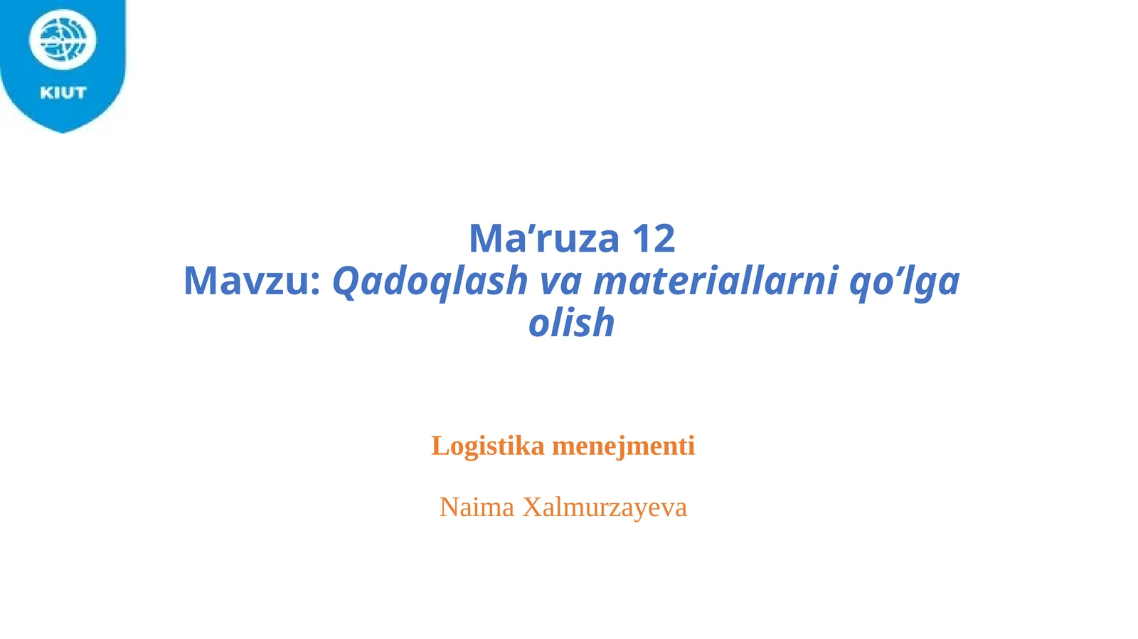 Qadoqlash va materiallarni qo'lga olish