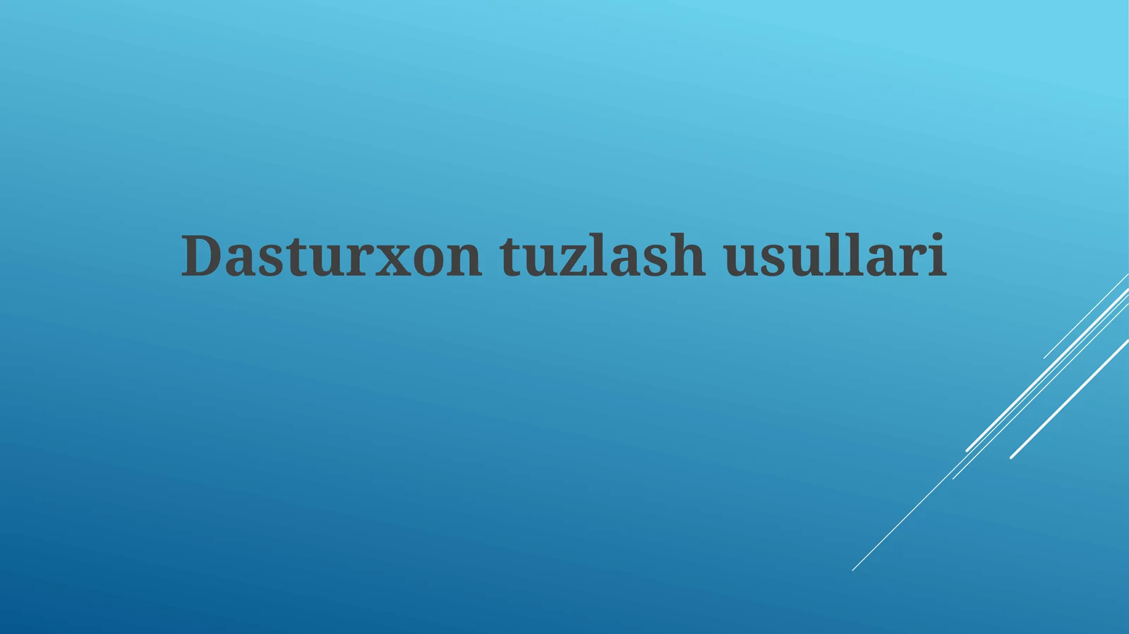 Dasturxontuzlashusullari