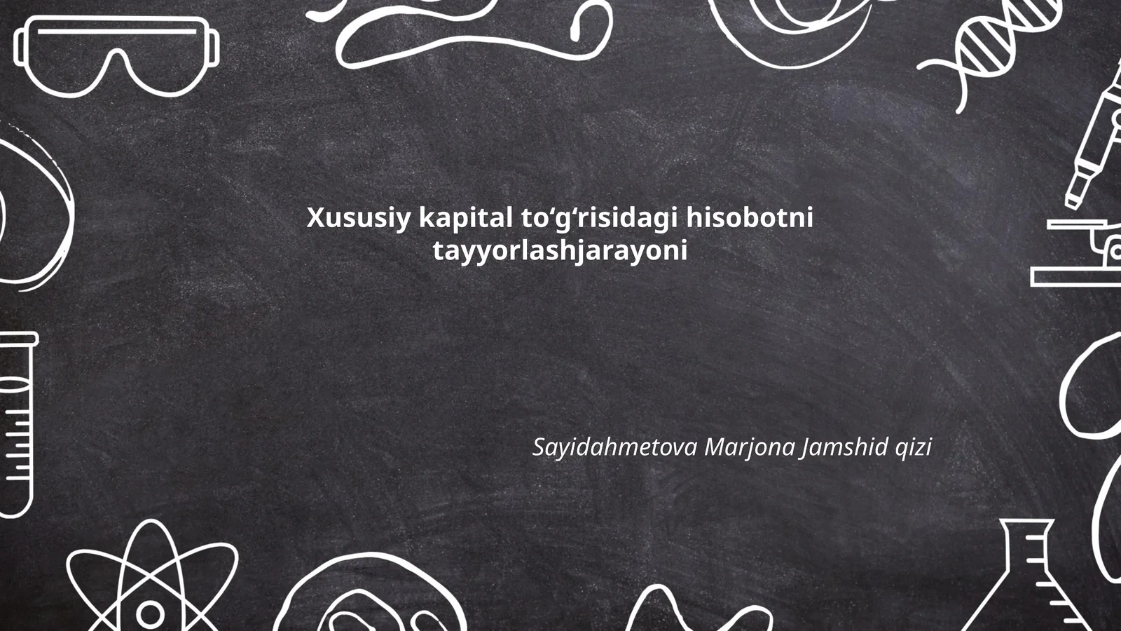 Xususiy kapital to‘g‘risidagi hisobotni tayyorlashjarayoni