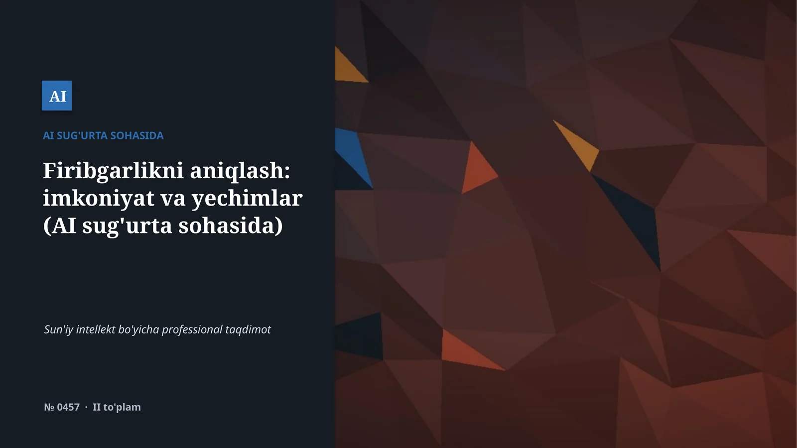 Sun'iy intellekt bo'yicha professional taqdimot