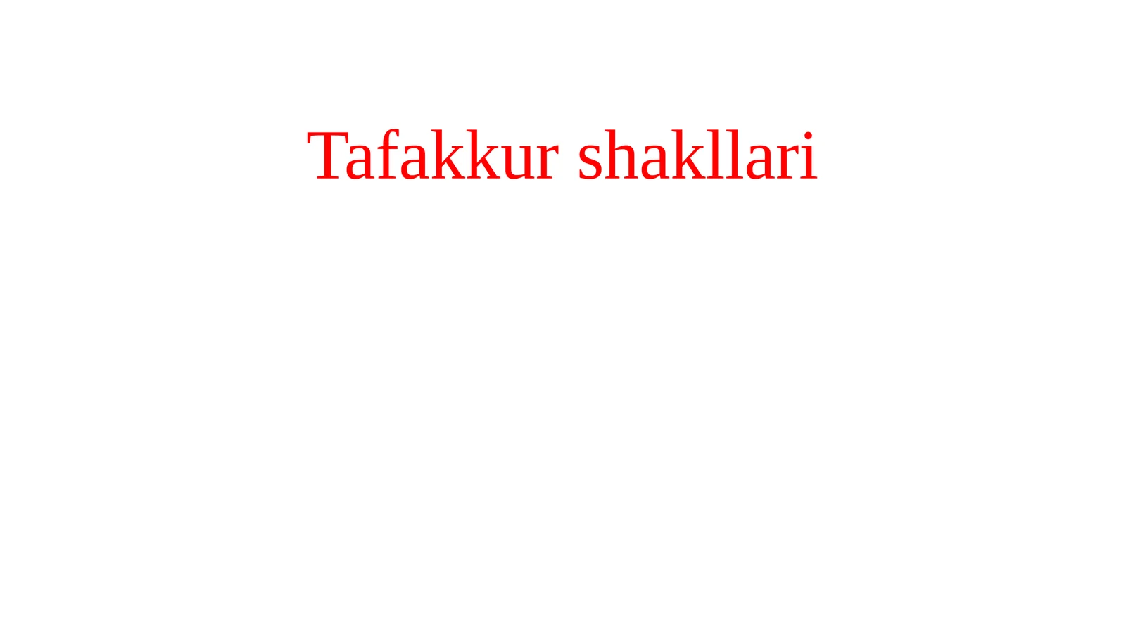 Tafakkur shakllari