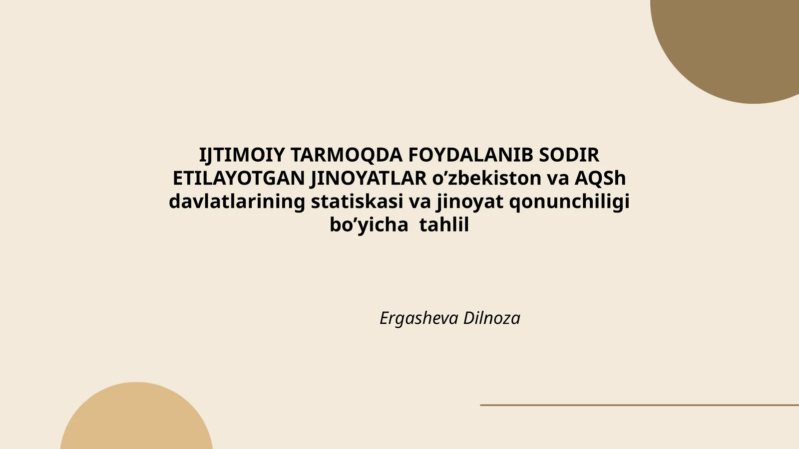 O’zbekiston va AQShda Ijtimoiy Tarmoqda Foydalanib Sodir Etib Yotgan Jinoyatlar