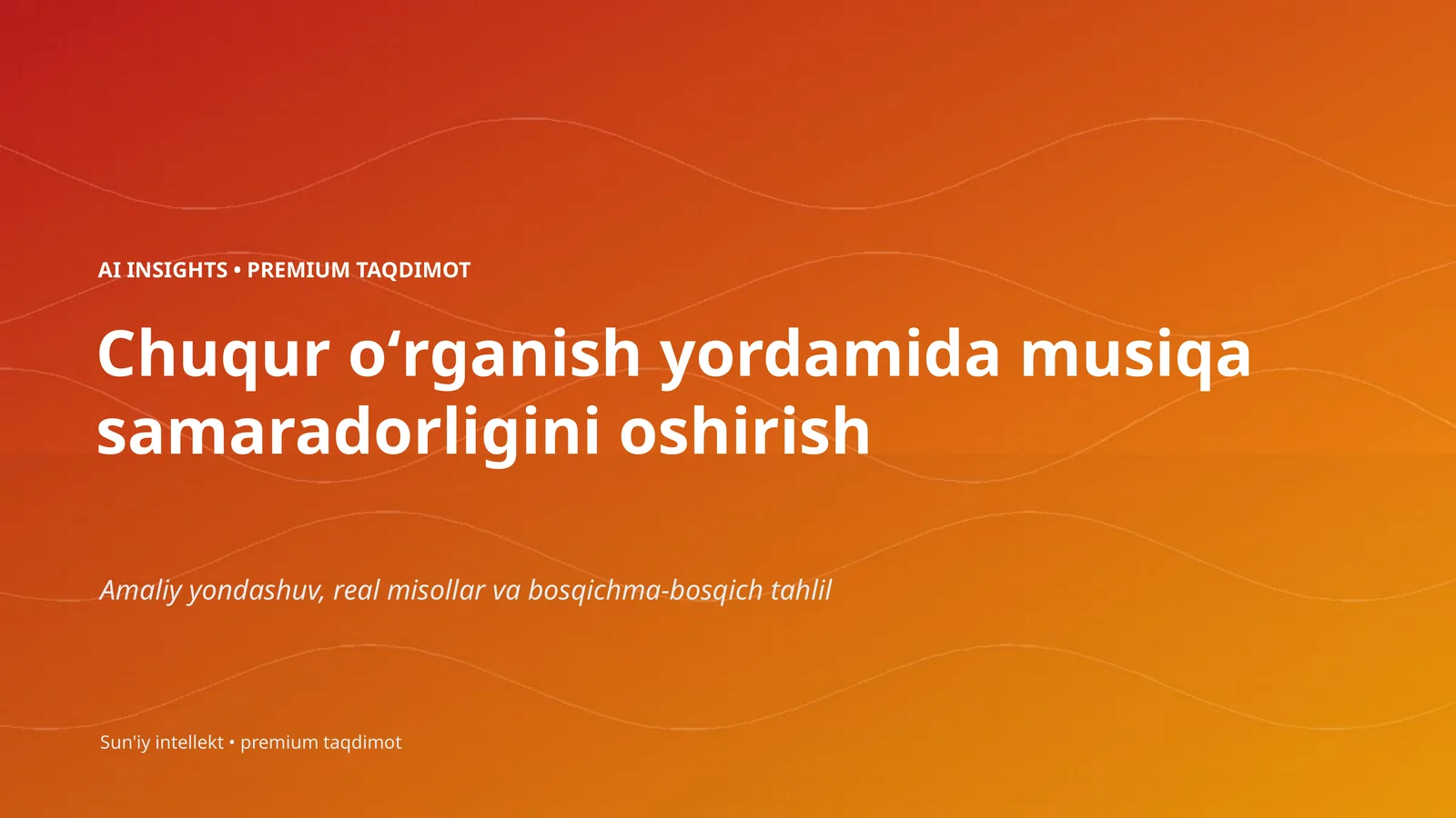 AI INSIGHTS • PREMIUM TAQDIMOT