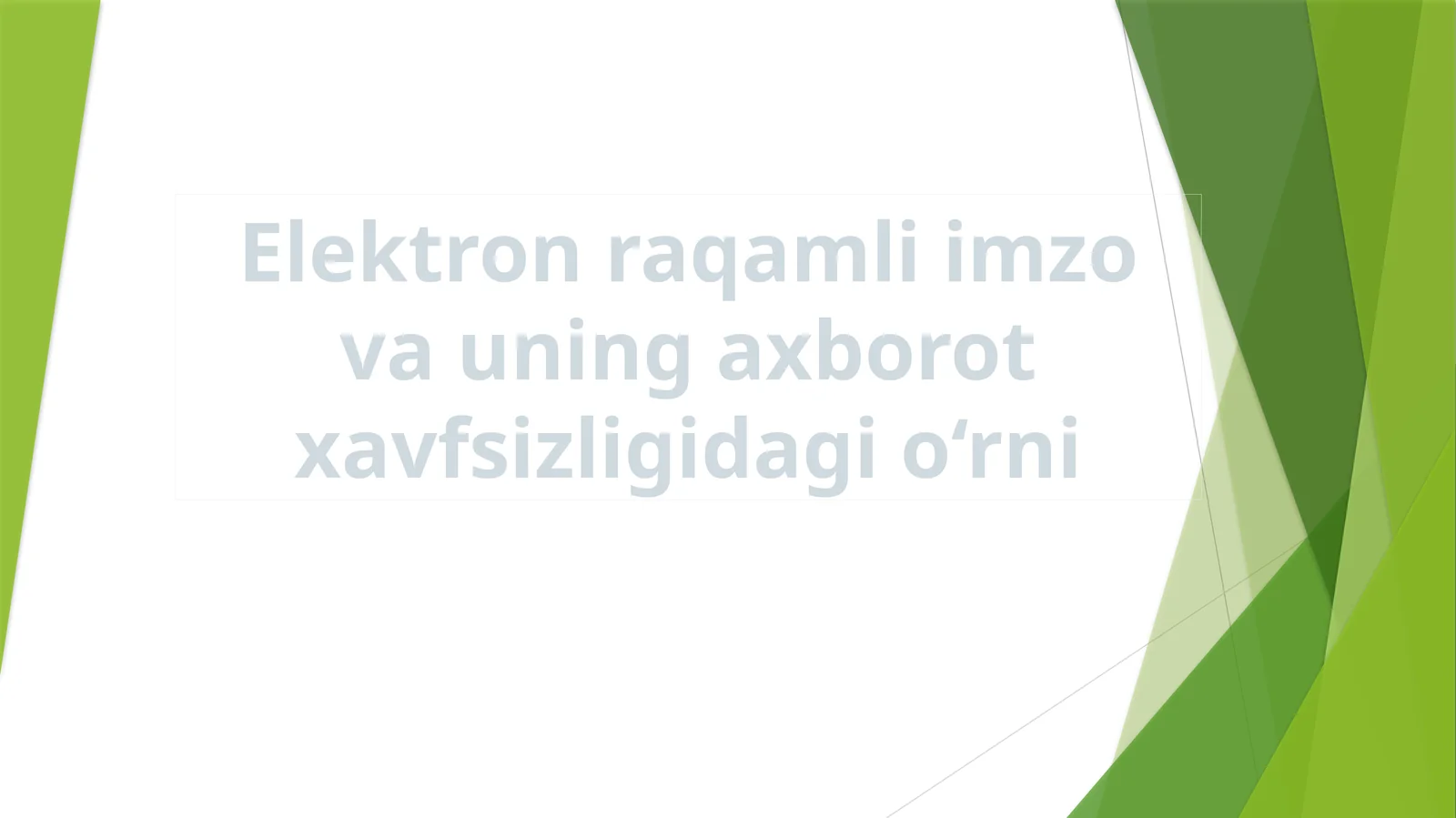 Elektron raqamli imzo (ERI) tushunchasi