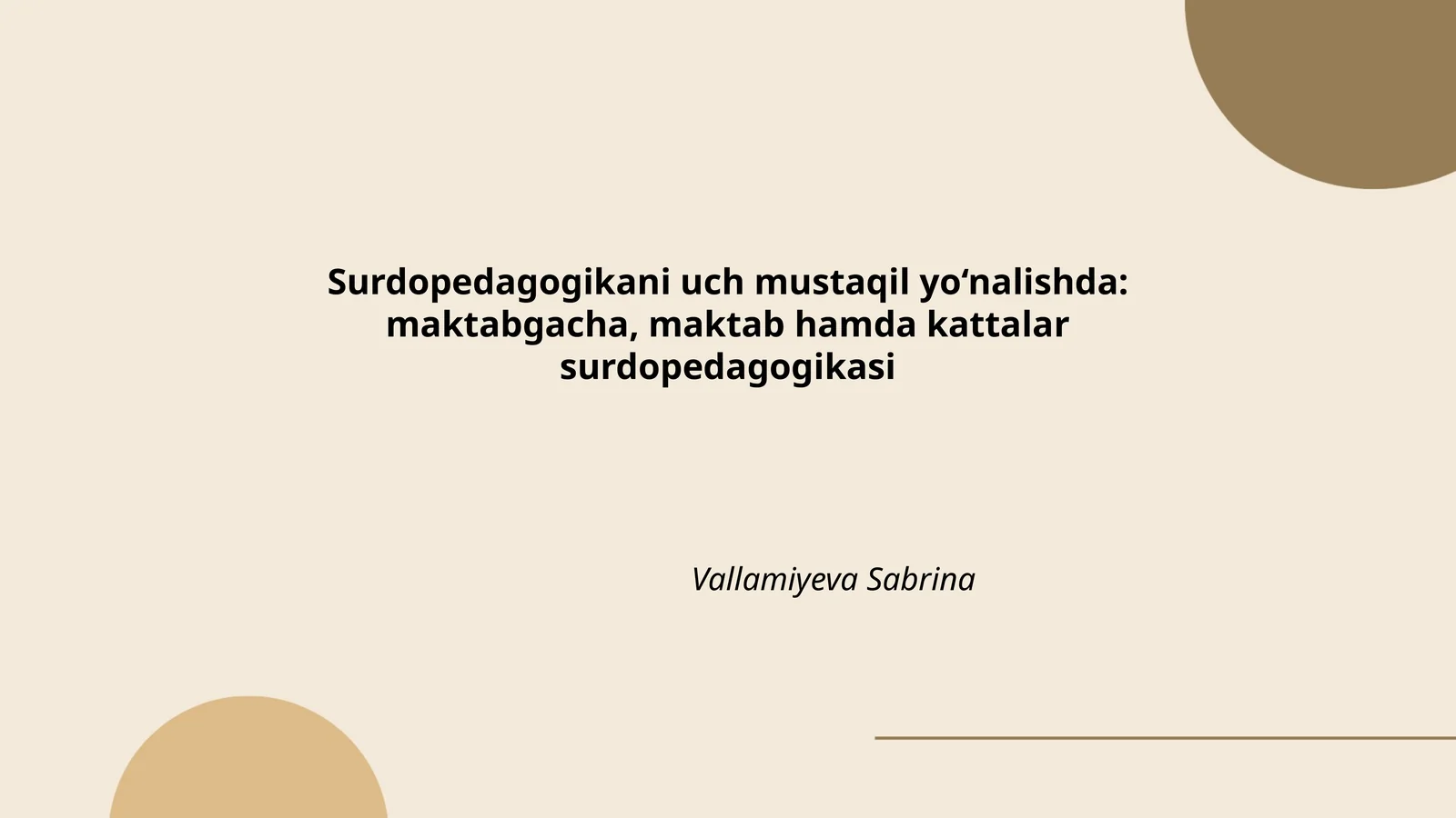 Surdopedagogikani uch mustaqil yo‘nalishda: maktabgacha, maktab hamda kattalar surdopedagogikasi