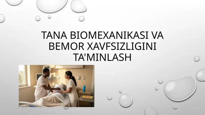 Tana biomexanikasi, bemorni o'rnidagi holatlar