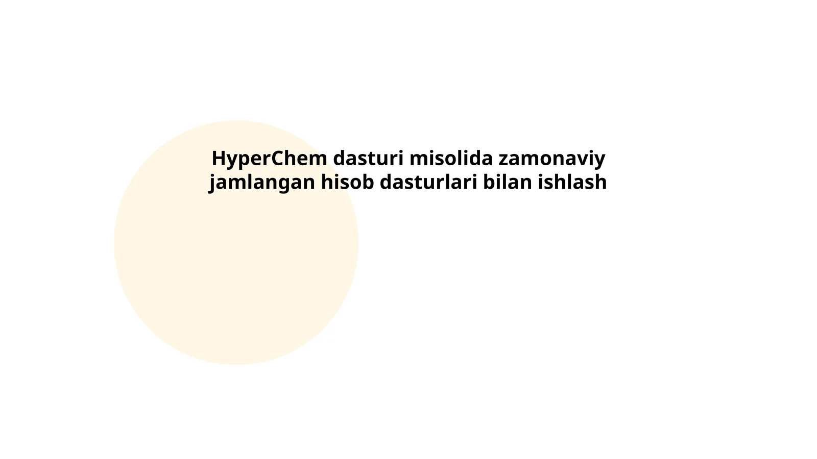 Kvant kimyo hisoblash usullari