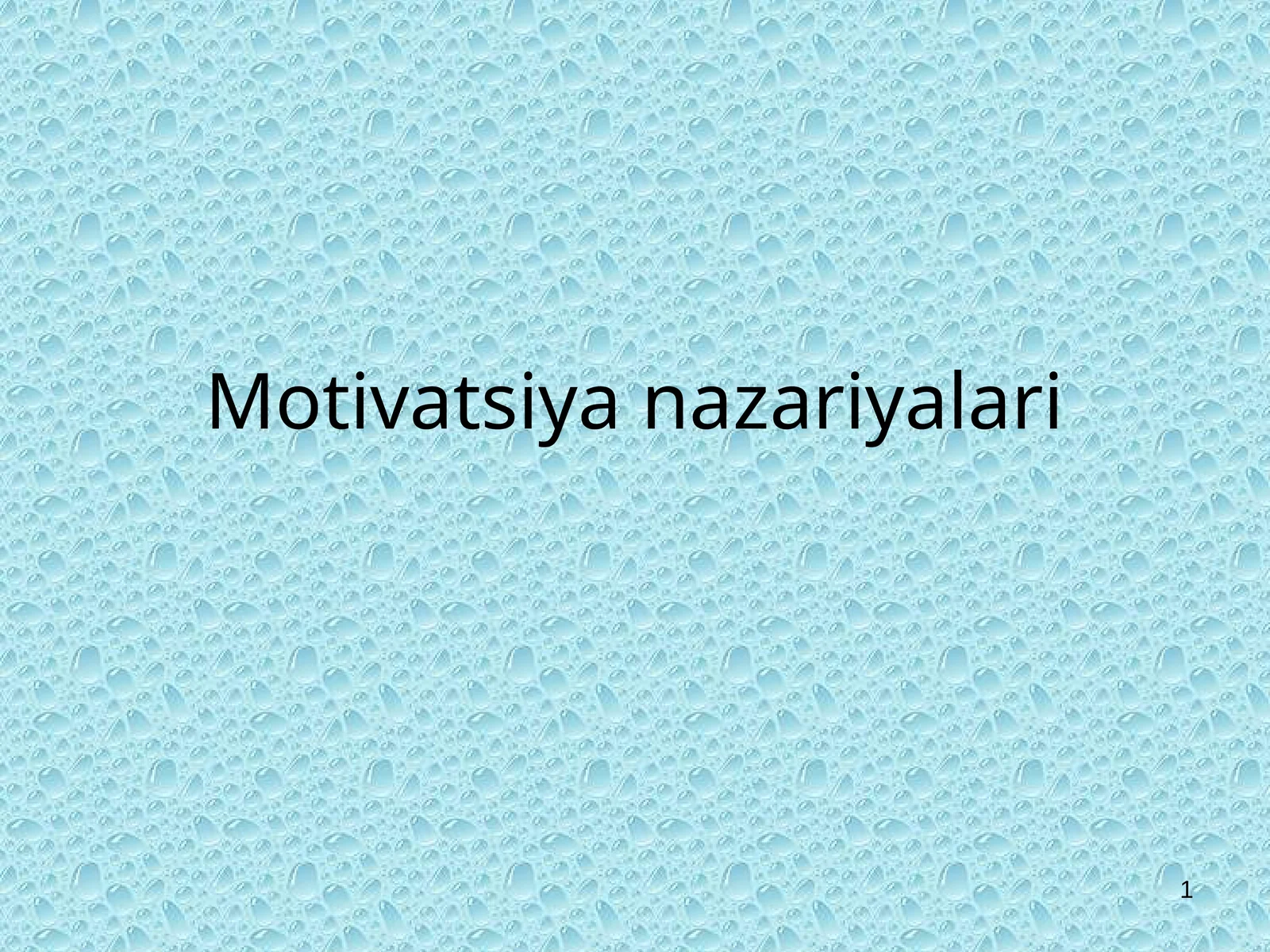 Motivatsiyanazariyalari