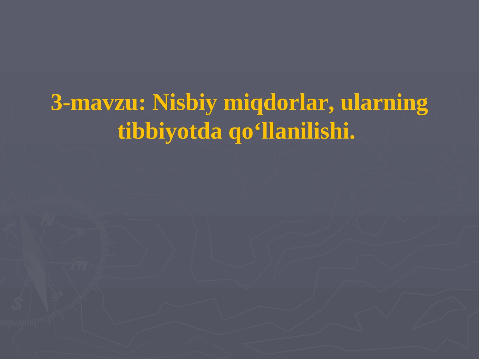 Nisbiy miqdorlar, ularning tibbiyotda qo‘llanilishi