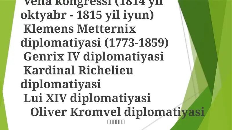 Napoleon Diplomatiyasi va Vena Kongressi