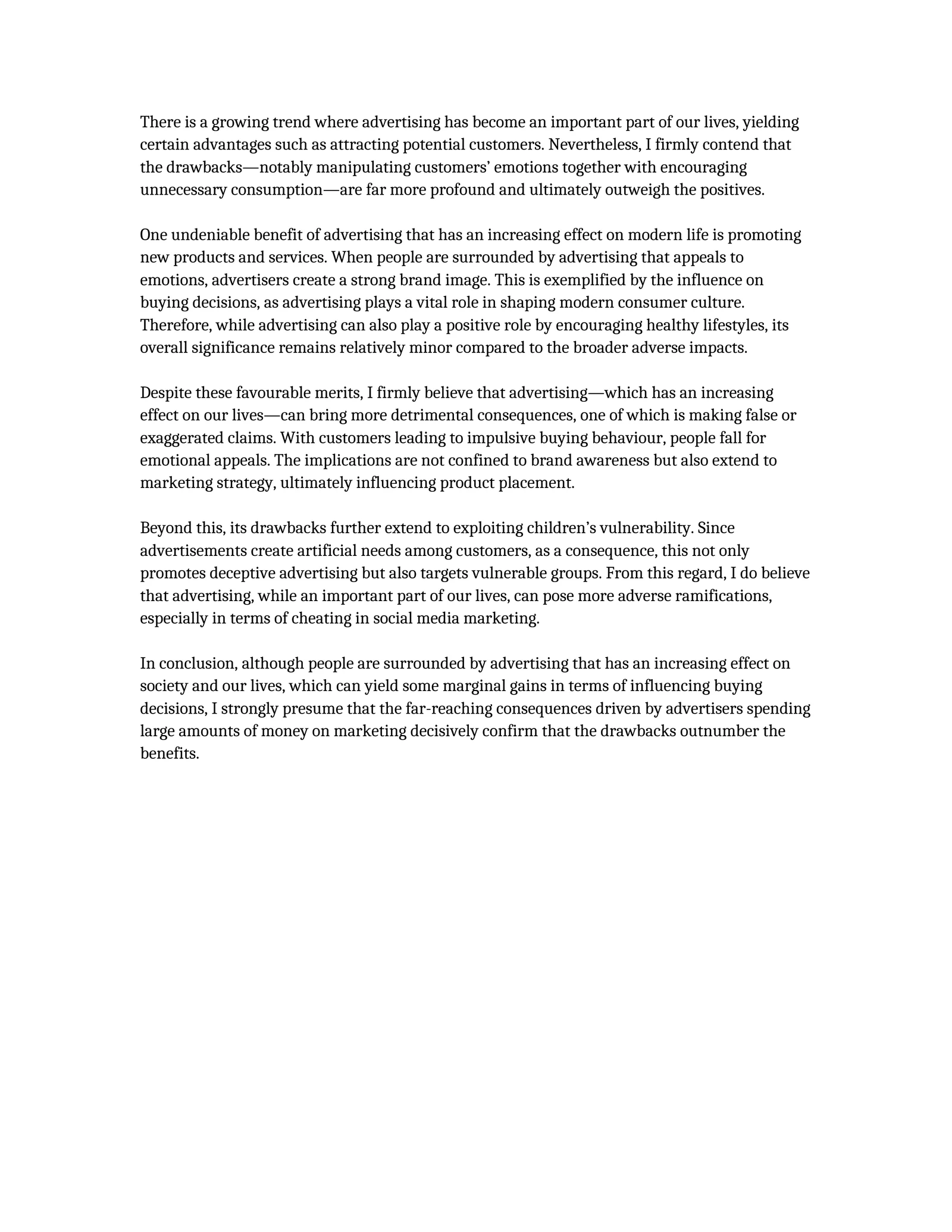 Advertising Impact on Modern Life