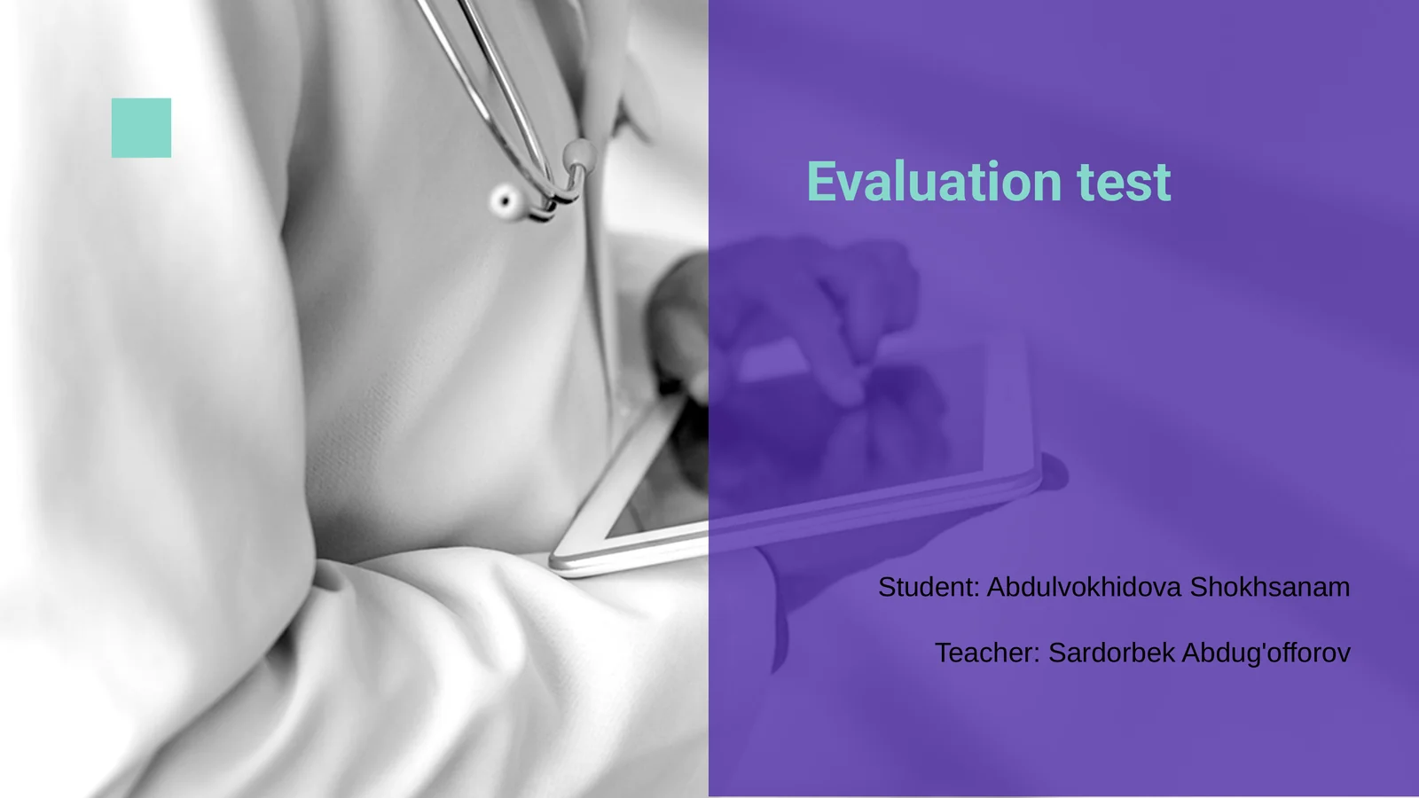 Evaluation test