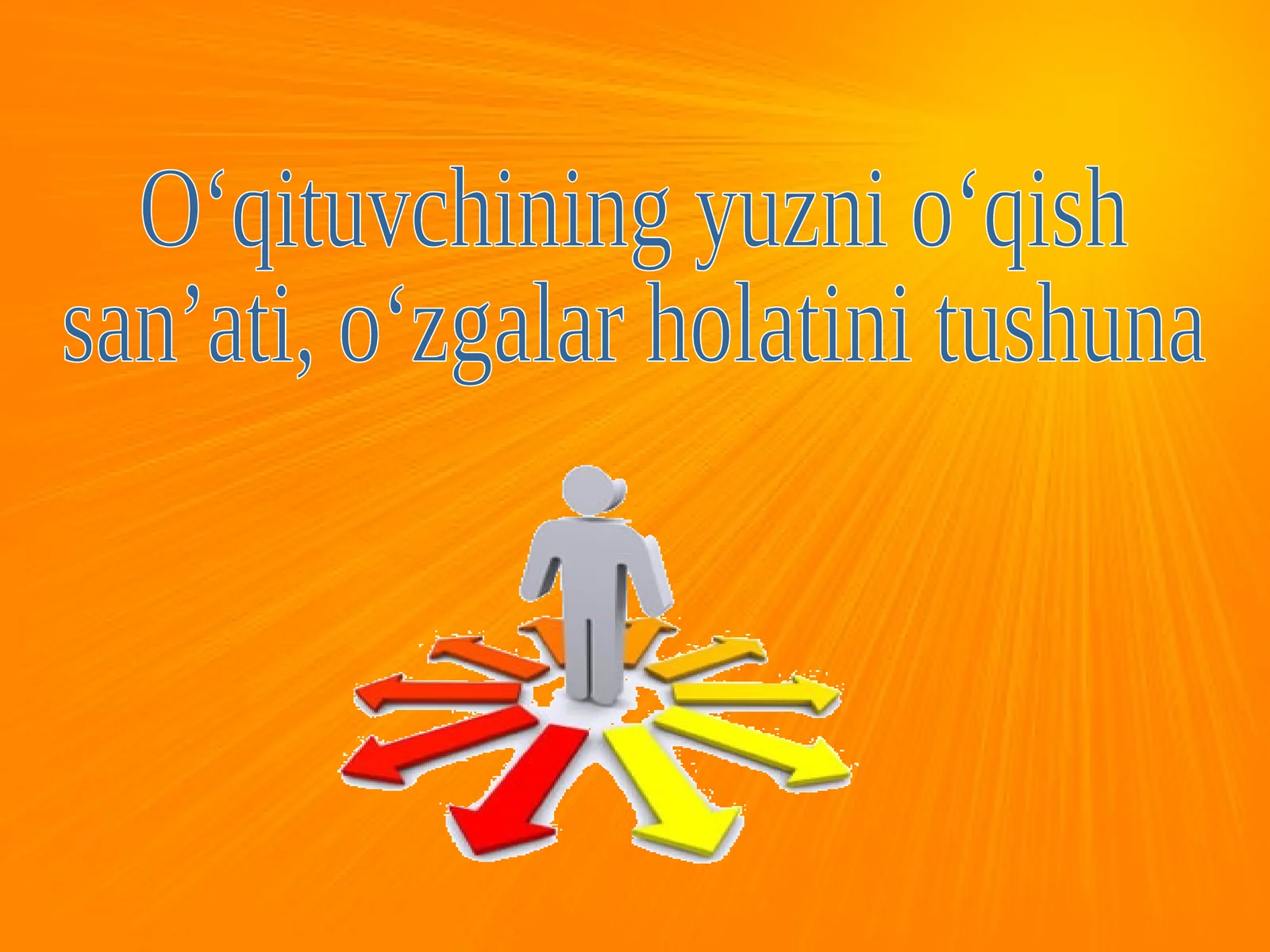 O‘qituvchining yuzni o‘qish san’ati