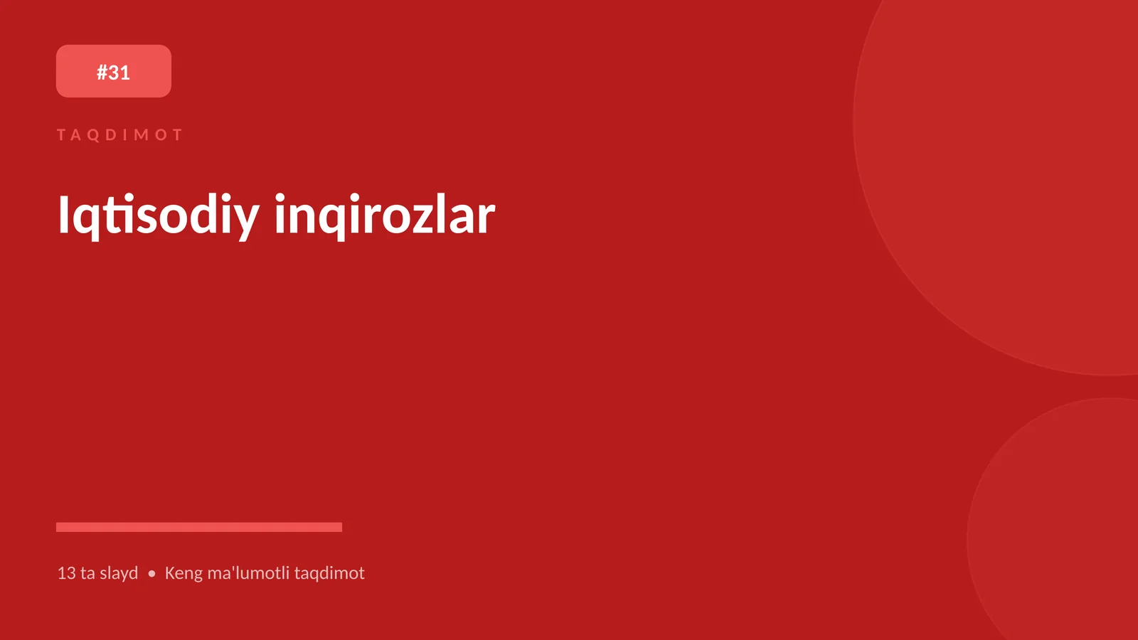 Iqtisodiy inqirozlar