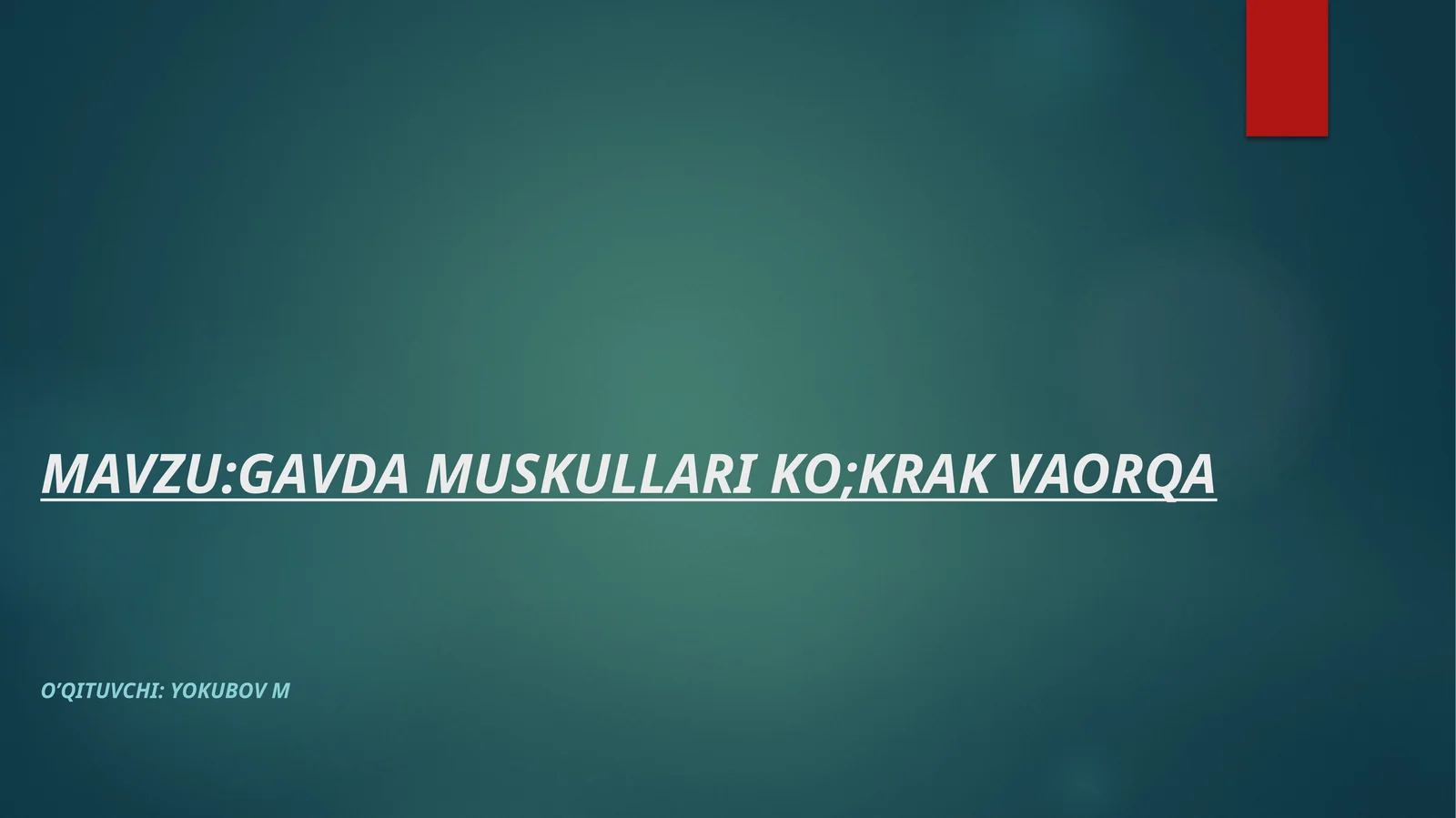 GAVDA MUSKULLARI KO;KRAK VAORQA