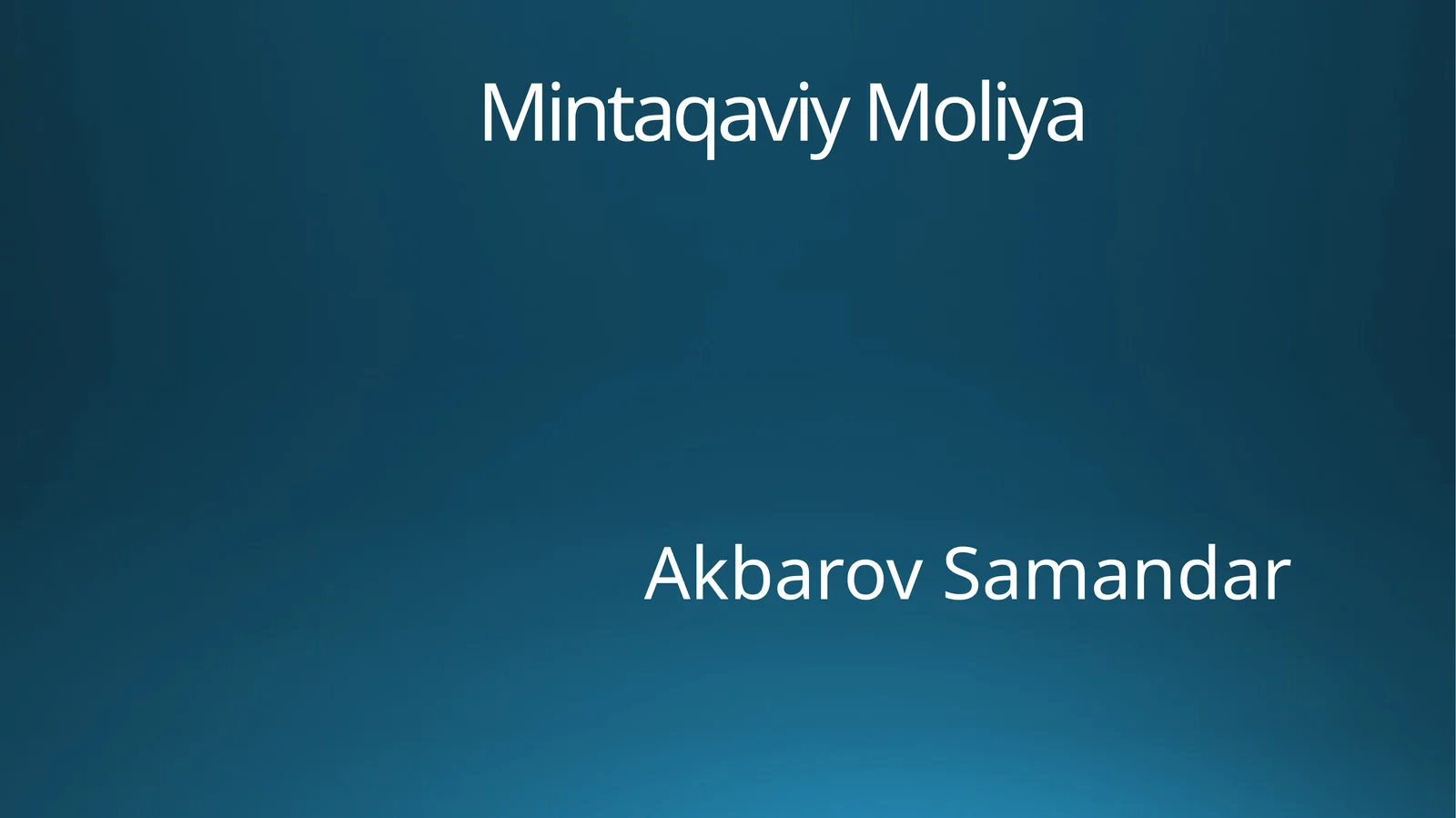 Mintaqaviy Moliya