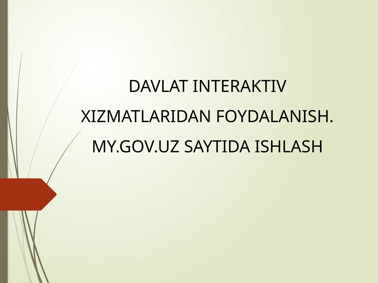 Davlat interaktiv xizmatlaridan foydalanish