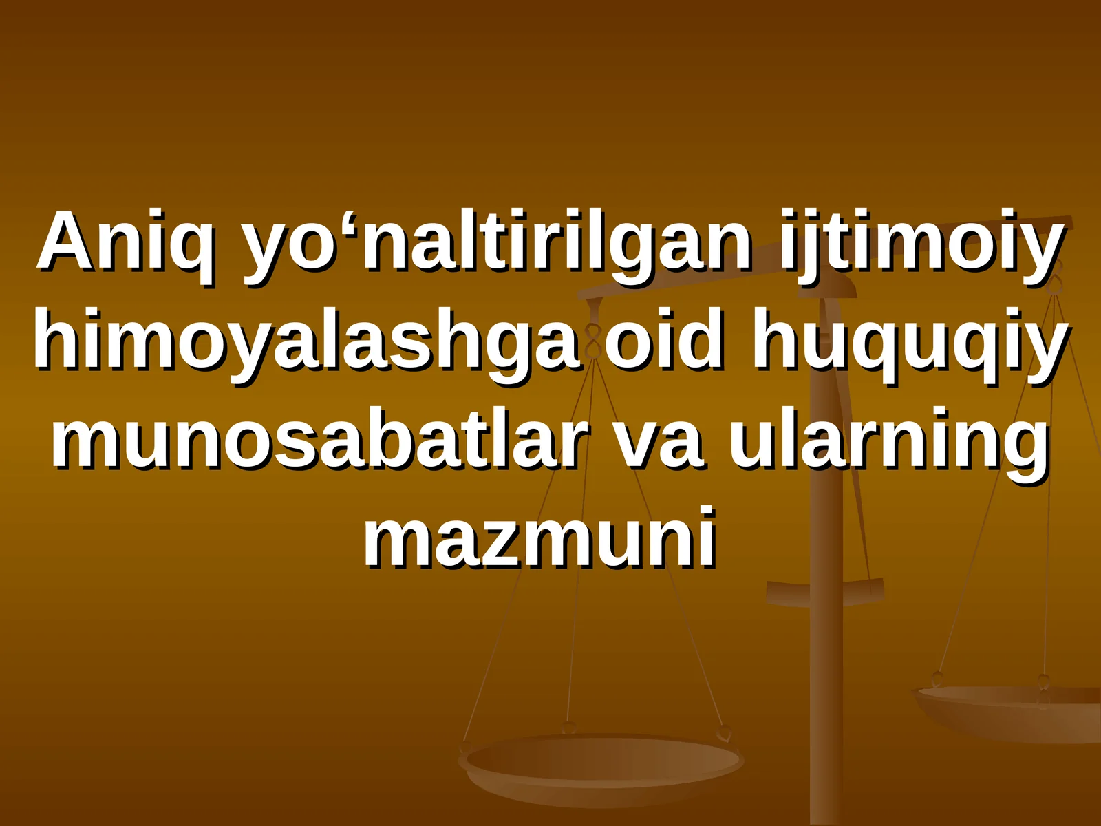 Аniq yo‘nаltirilgаn ijtimоiy himоyalаshgа оid huquqiy munоsаbаtlаr vа ulаrning mаzmuni