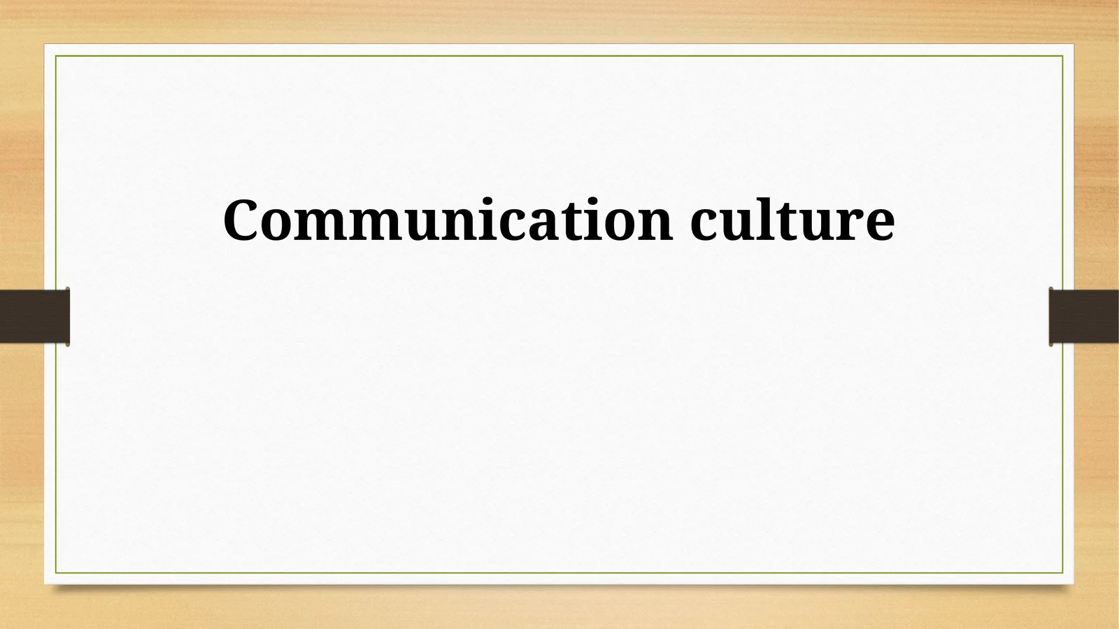Communication culture