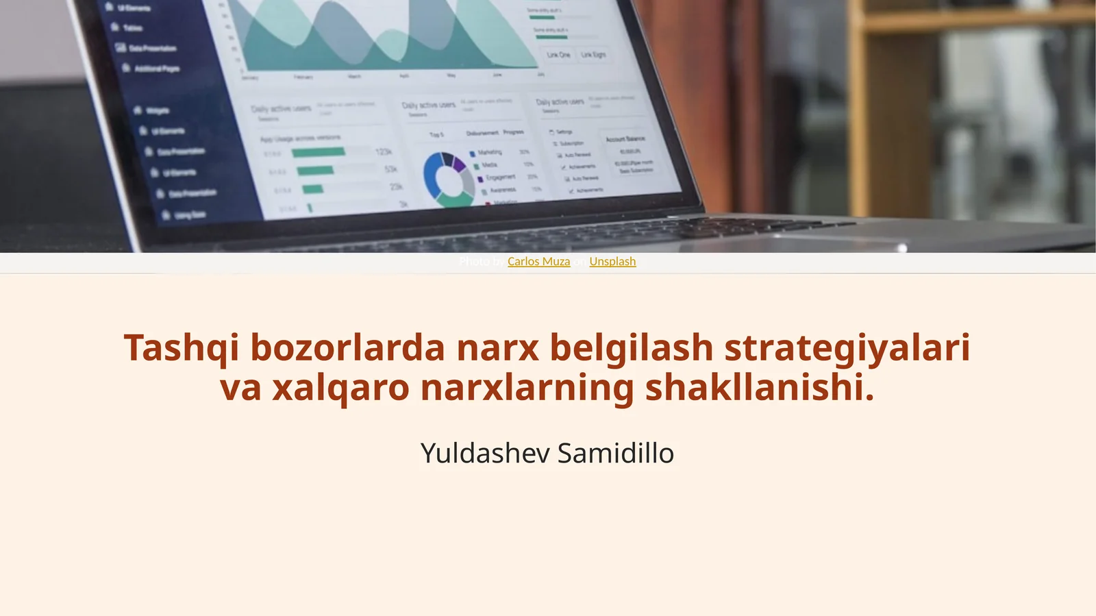Xalqaro bozorlarda narx belgilash