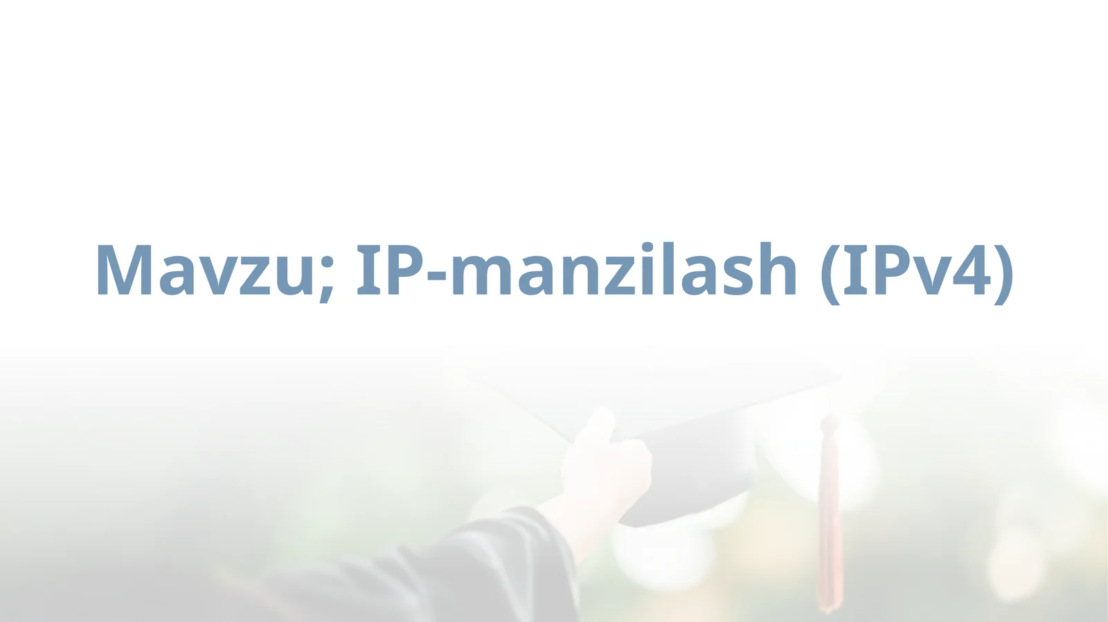 IP-manzilash (IPv4)