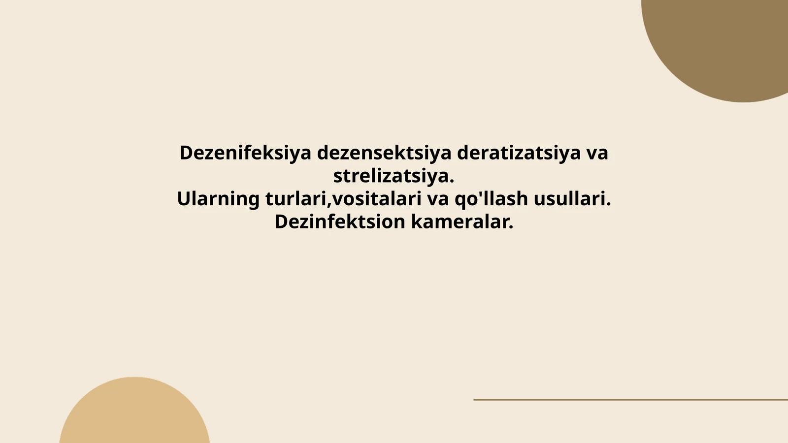 Dezinfektsiya va dezenfektsiya