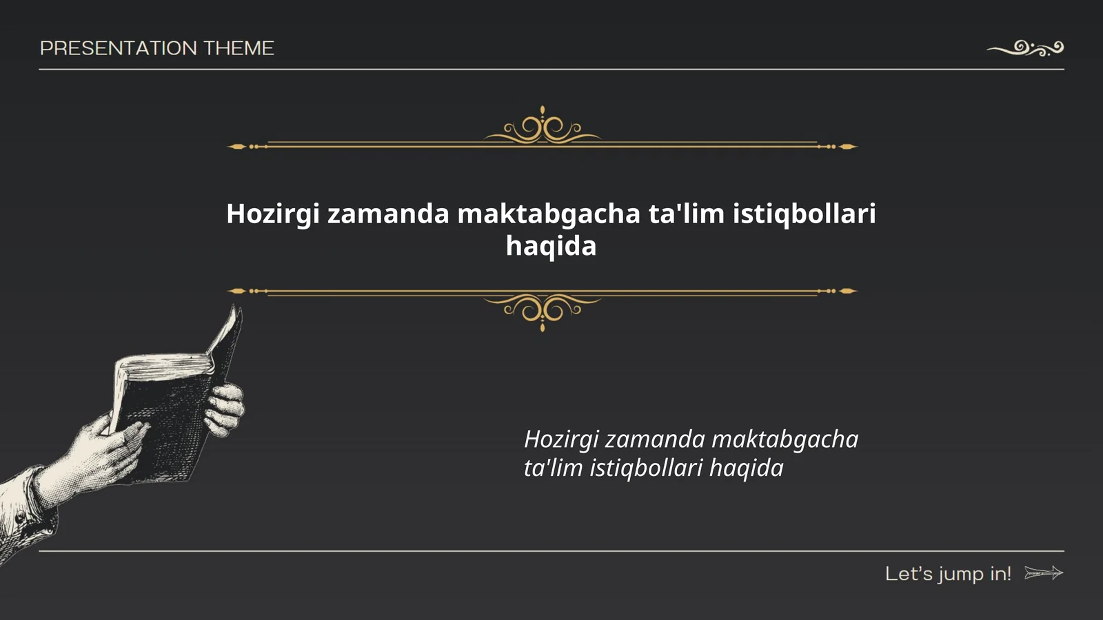 Hozirgi zamanda maktabgacha ta'lim istiqbollari haqida