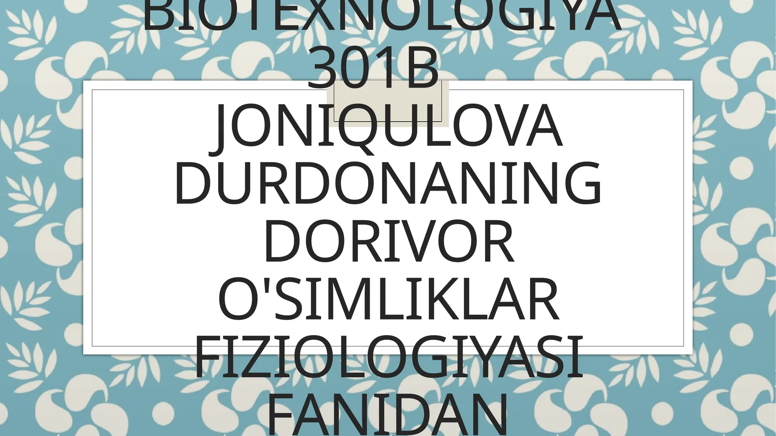 Transpiratsiya va o'simliklar o'sish mexanizmi