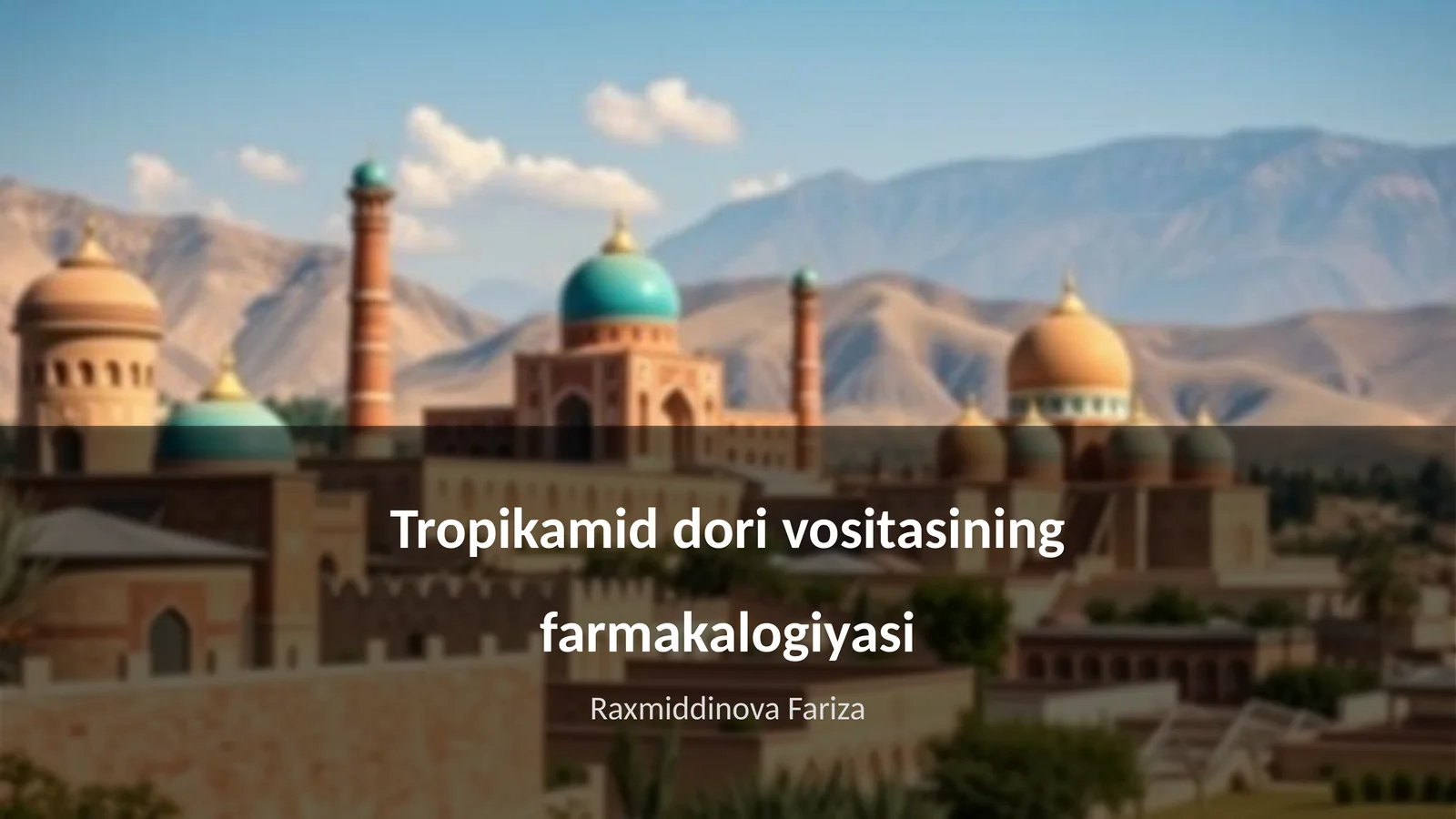 Tropikamid dori vositasining farmakalogiyasi