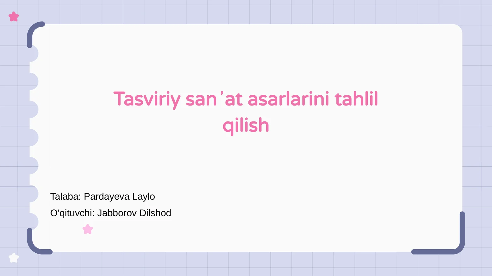 Tasviriy sanʼat asarlarini tahlil qilish