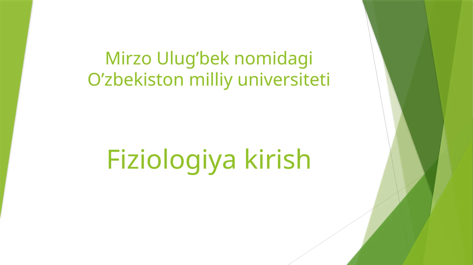 Fiziologiya kirish
