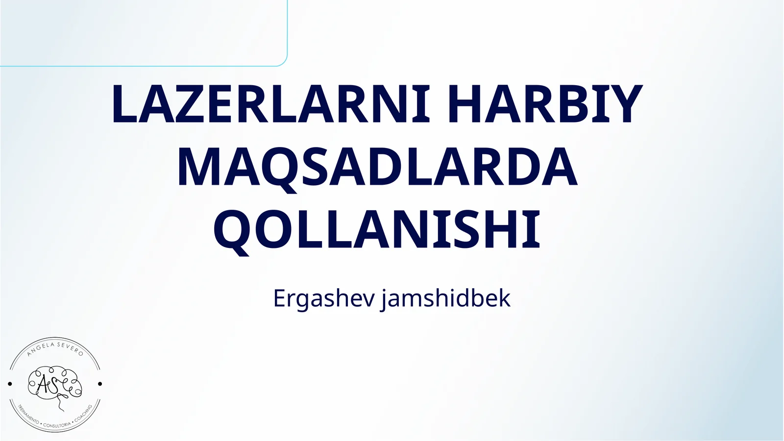 LAZERLARNI HARBIY MAQSADLARDA QOLLANISHI
