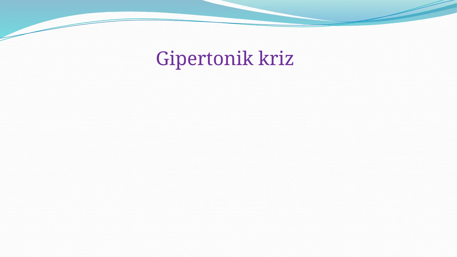 Gipertonik kriz