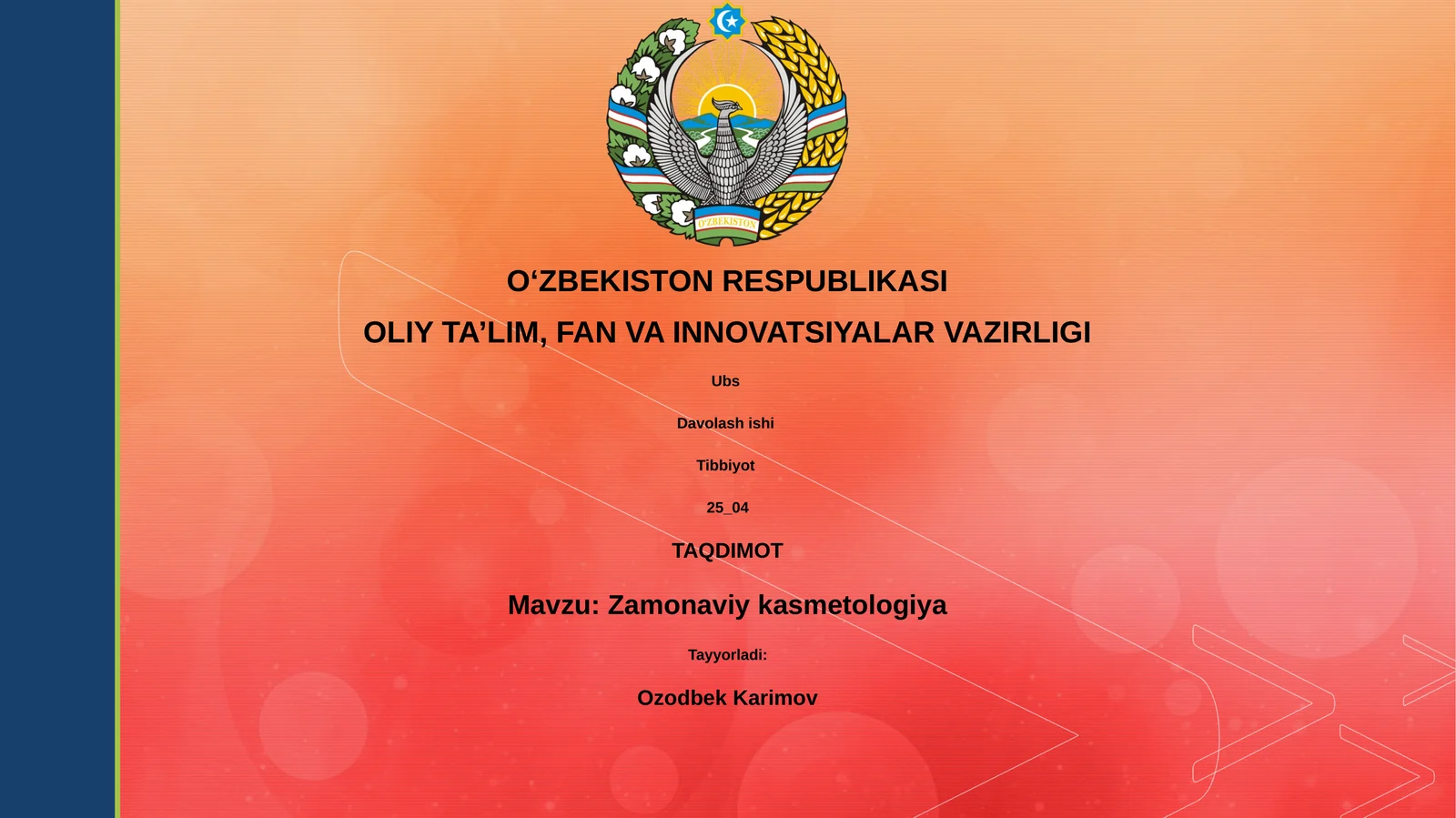 Zamonaviy kosmetologiya