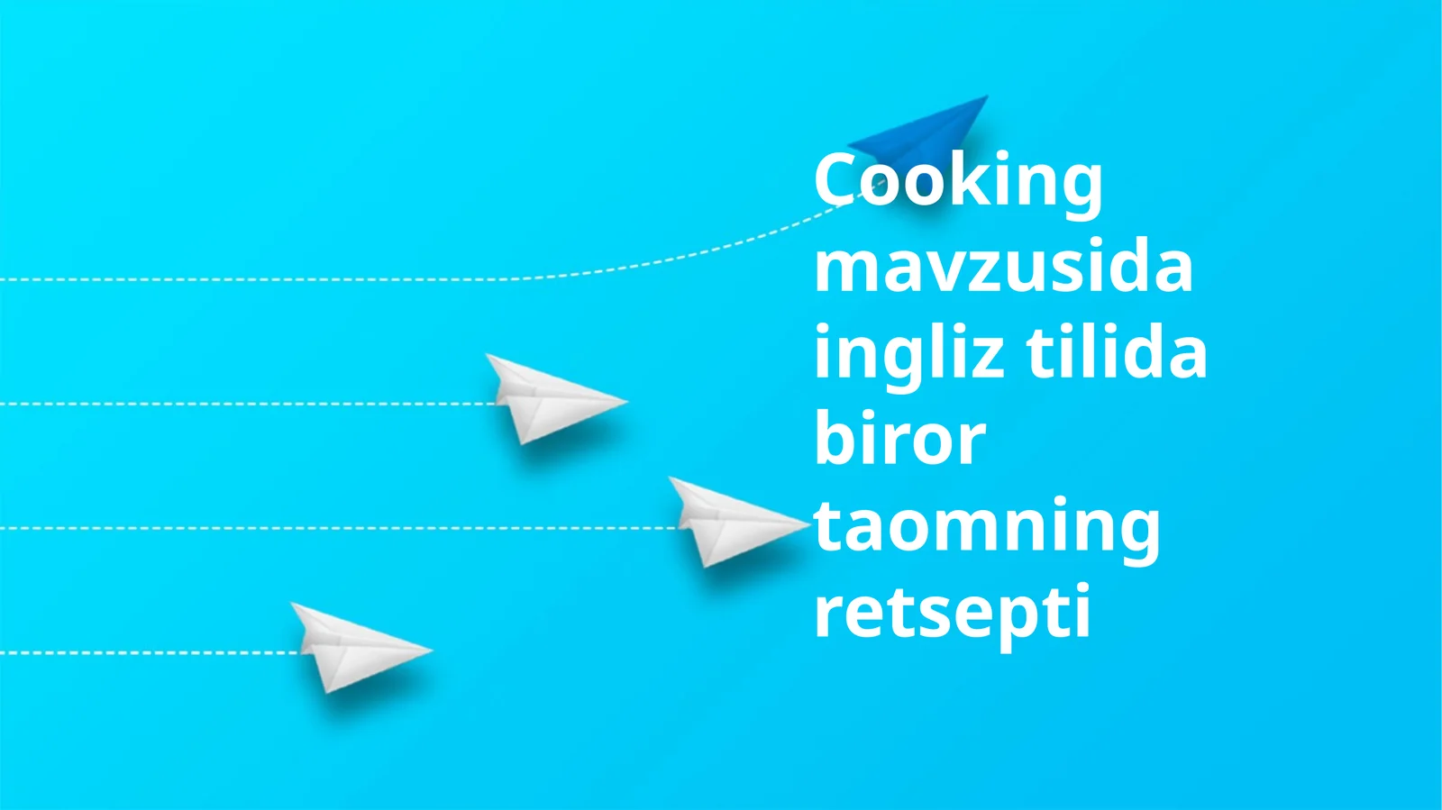Cooking mavzusida ingliz tilida birorta ommning retsepti