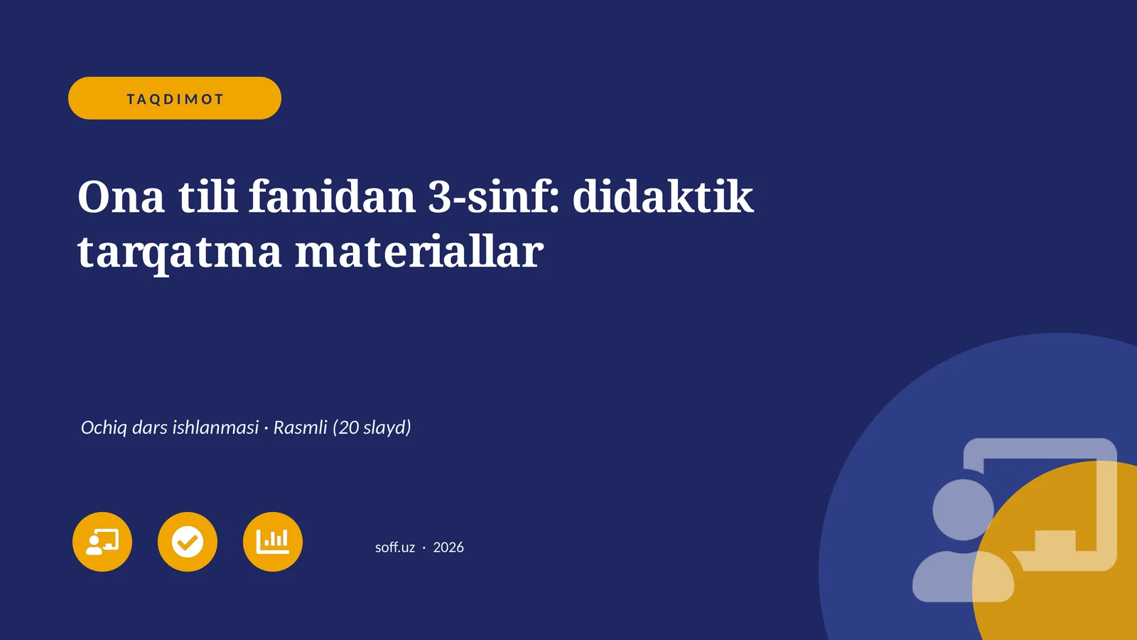 Ona tili fanidan 3-sinf: didaktik tarqatma materiallar
