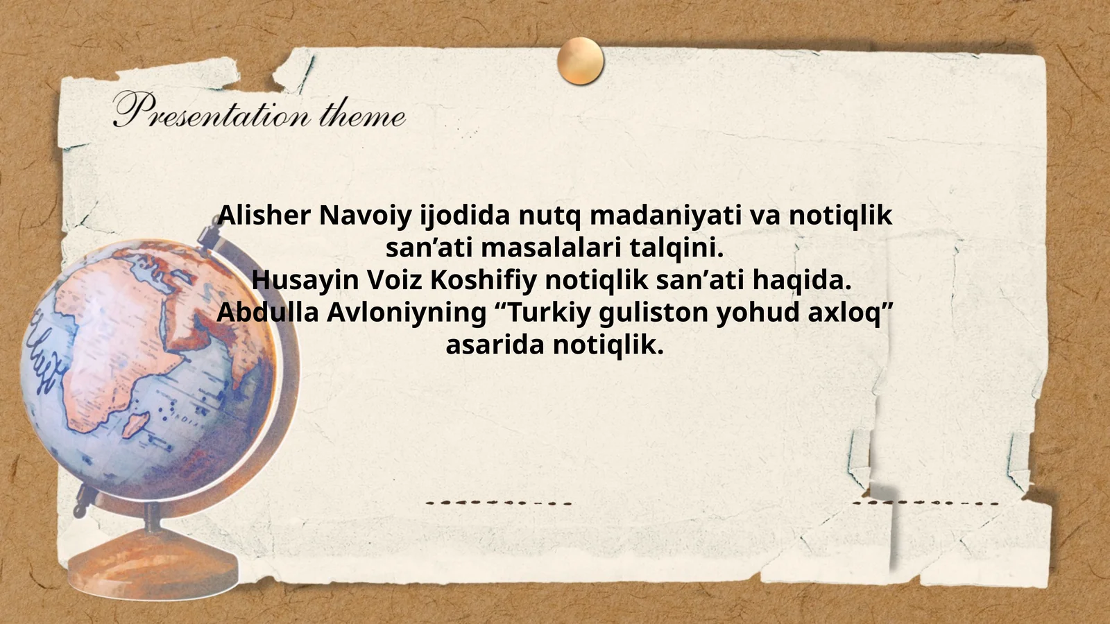Husayn Vaiz Koshifiy notiq san'ati haqida