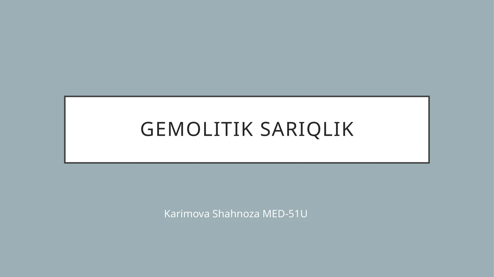 Gemolitik sariqlik