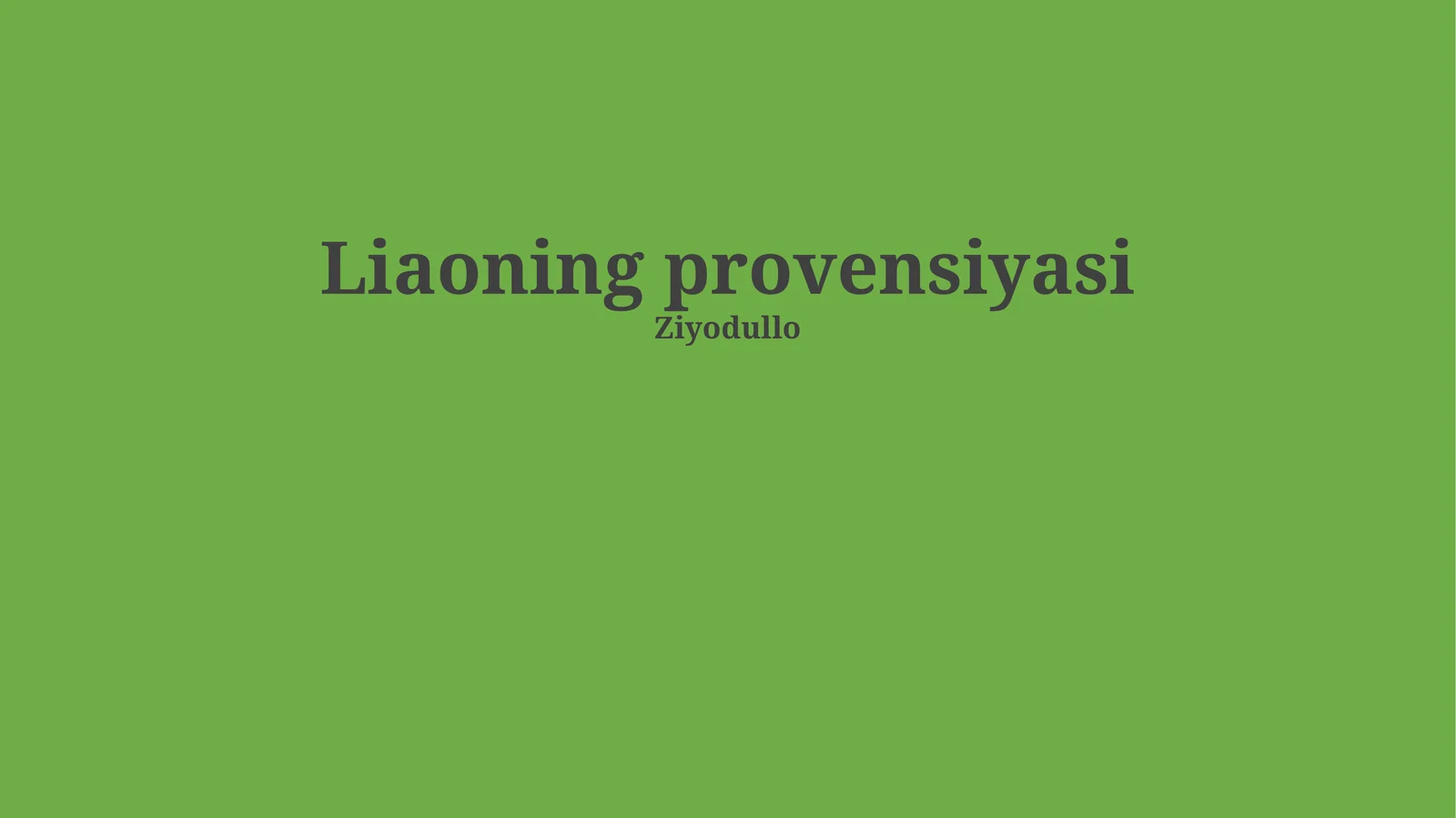 Liaoning provensiyasi