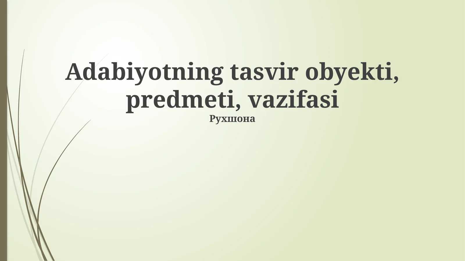 Adabiy Tasvirning Mohiyati: Obyekt, Subyekt va Funksiya