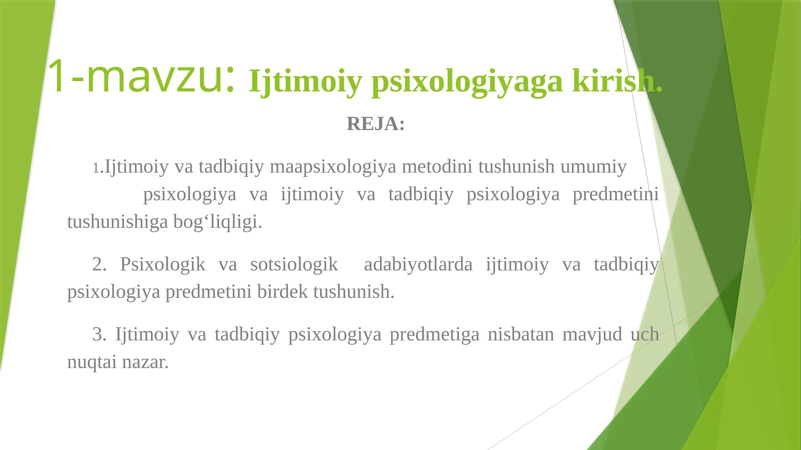 Ijtimoiy psixologiyaga kirish