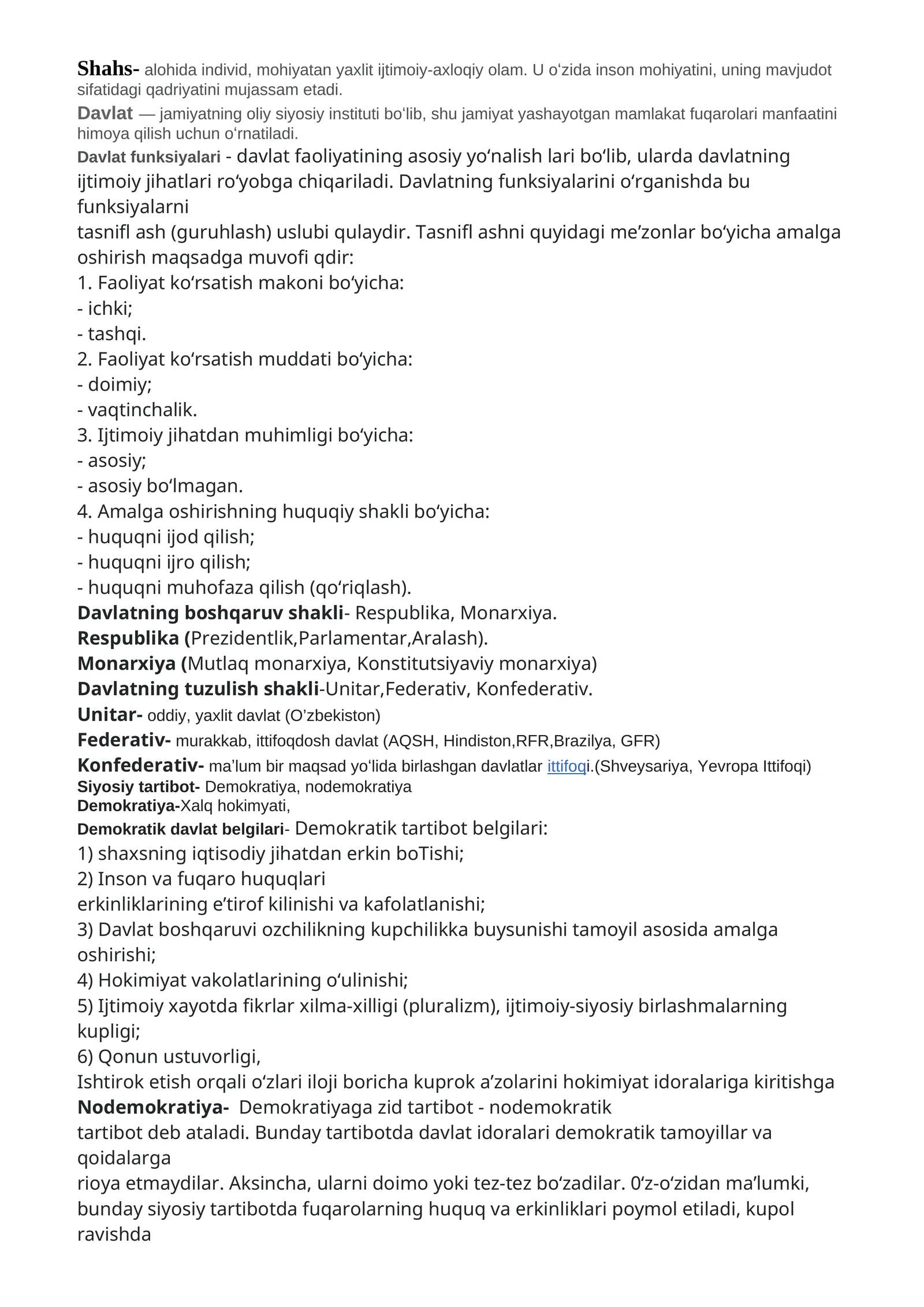 Davlat funksiyalari