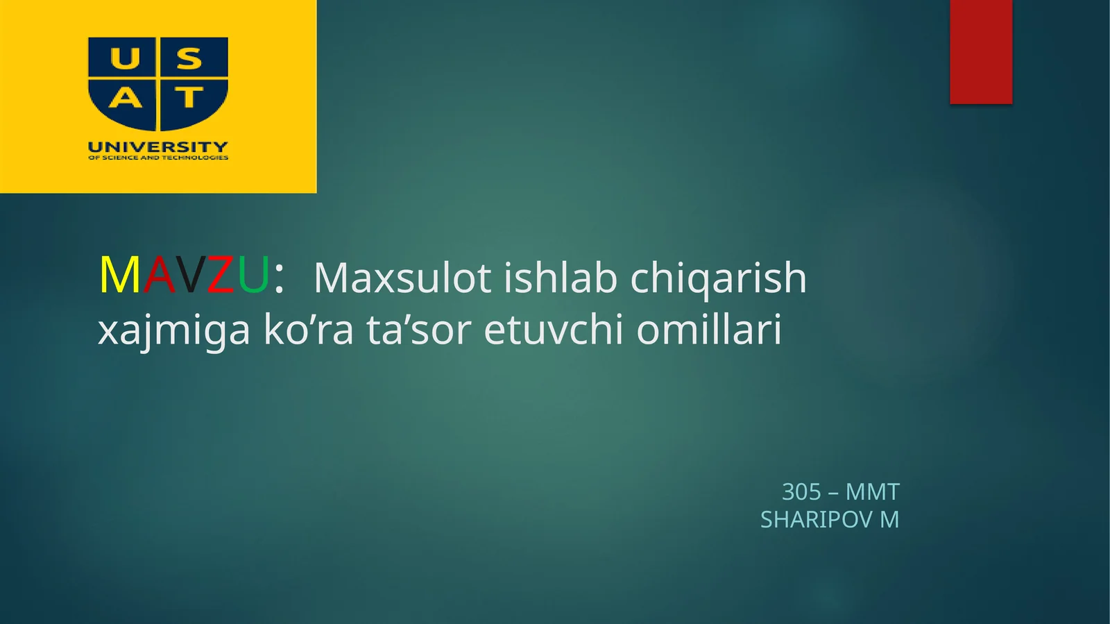 Maxsulotishlabchiqarishxajmigako’rata’soretuvchiomillari
